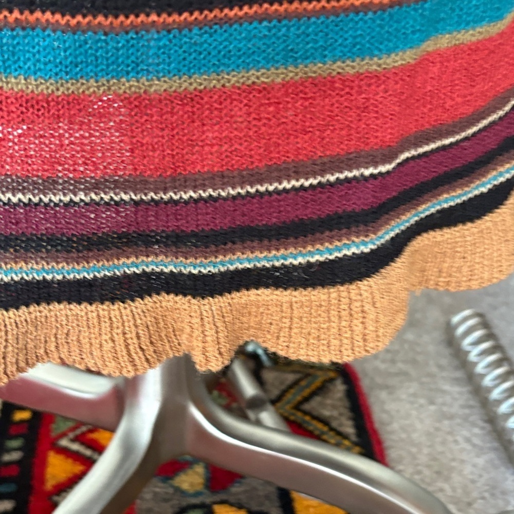 Double D Ranch Tan knit tank with matching knit Multicolor Maxi Skirt. - Picture 3 of 6
